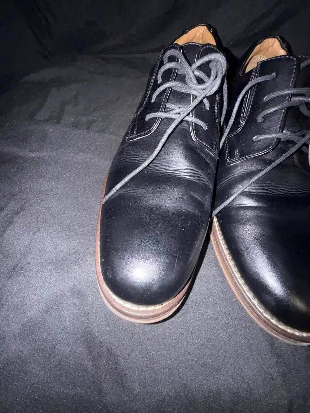 Dockers Men's Black Leather Plain Toe Derby Shoes